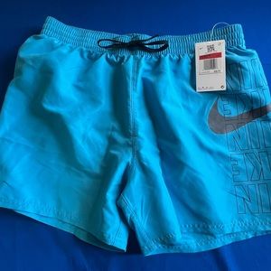 Nike swimming trunks, men’s size large, Blue and black